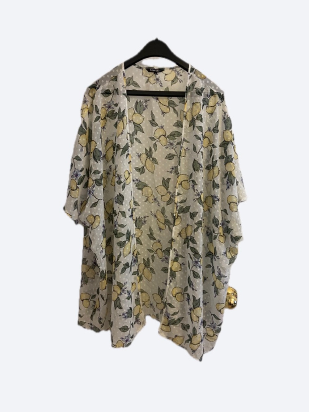 George Floral Lemon Print Top - Yellow, Green, Purple